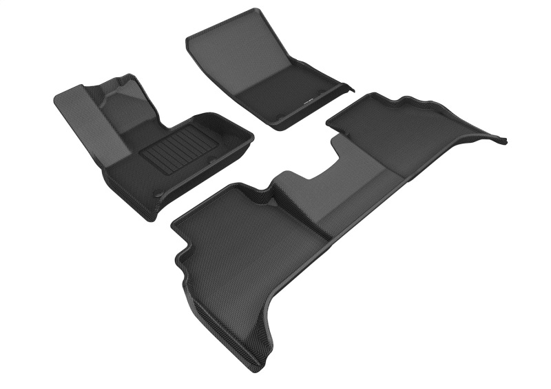 Mercedes-Benz G-Class Floor Mat Set - Front and Rear - 3D MAXpider - KAGU Series - Black - `19-`23 Mercedes-Benz G-Class Floor Mat Set - Front and Rear - 3D MAXpider - KAGU Series - Black - `19-`23